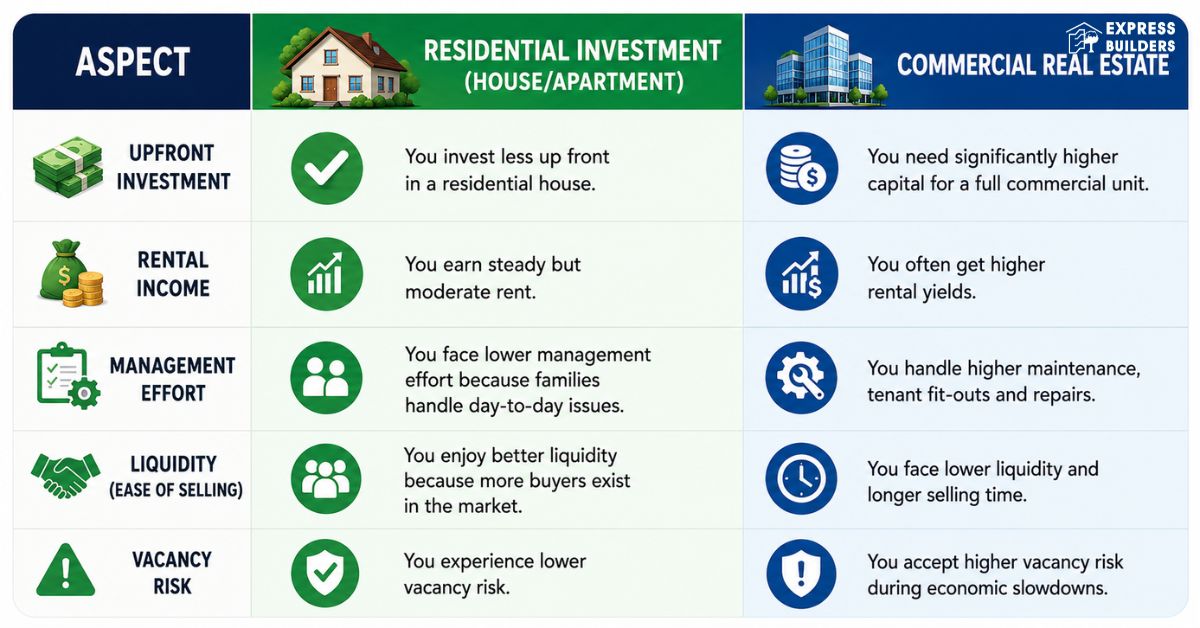Commercial vs. Residential Investment in NCR Where is ROI Better Right Now