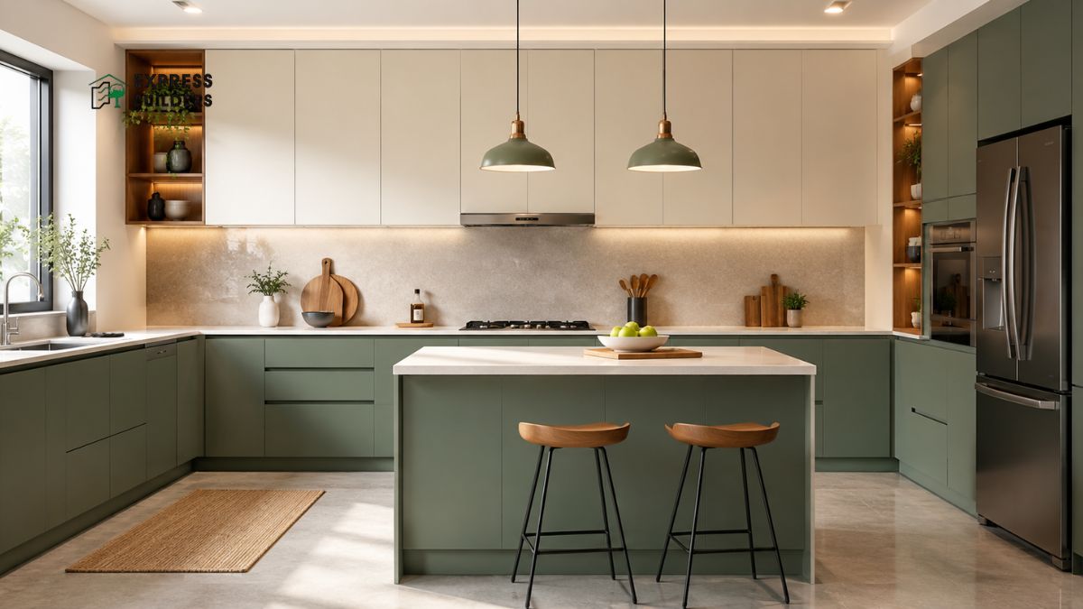 Two Colour Combination for Kitchen Laminates