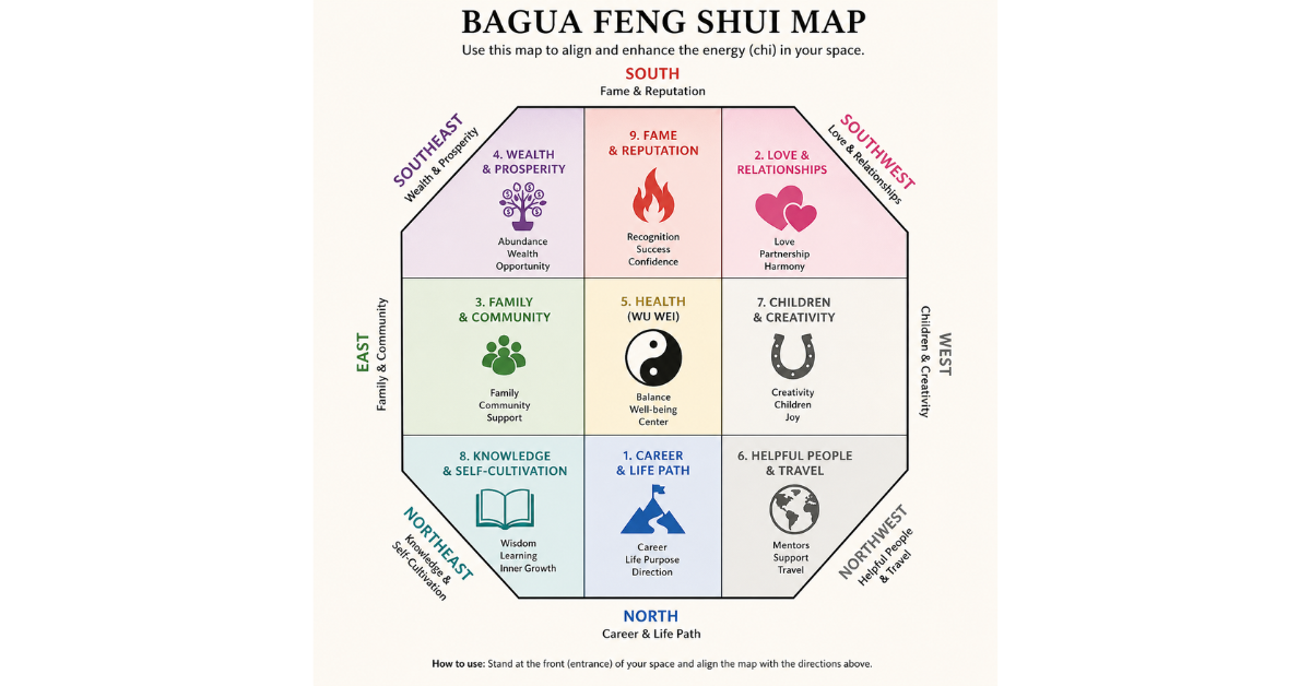 Bagua feng shui map