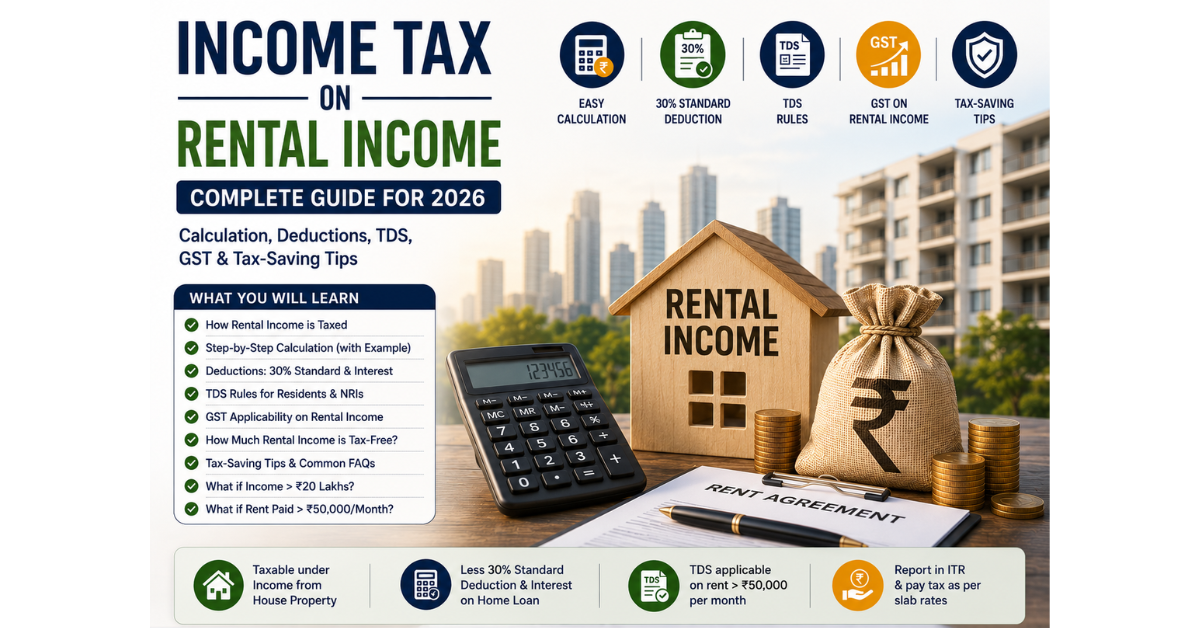 Income Tax on Rental Income in India 2026: TDS, GST & Calculation