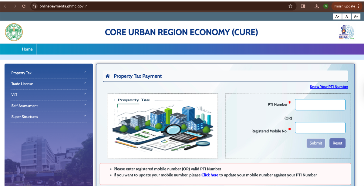 GHMC Property Tax Receipt