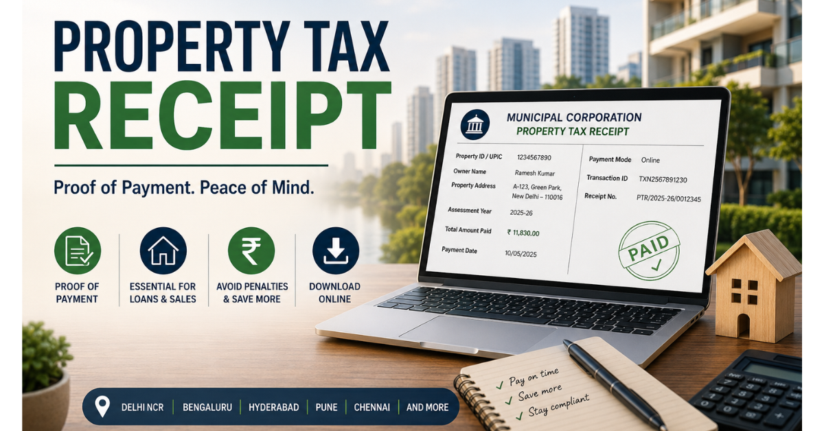 Property Tax Receipt: Download Online in MCD, BBMP, GHMC 2026