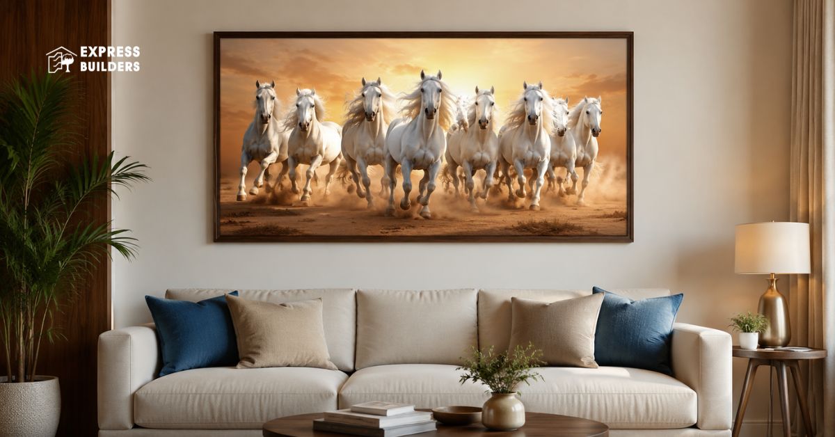 7 Running Horses Painting Vastu Direction in House