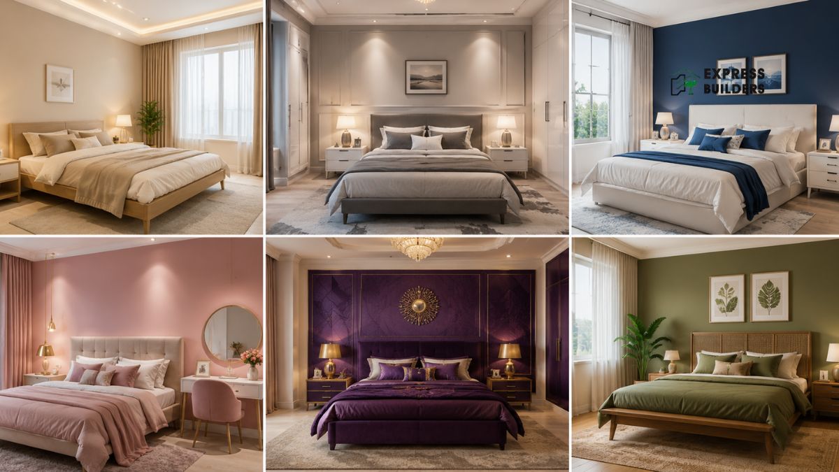 bedroom wall colour combination
