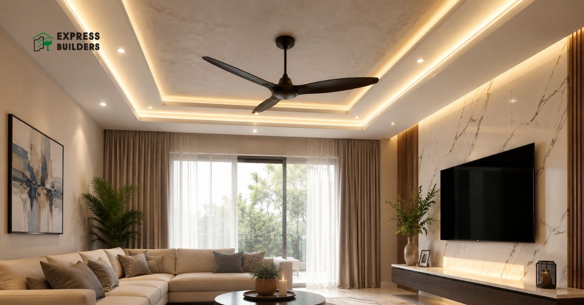 false ceiling designs for living room with fa