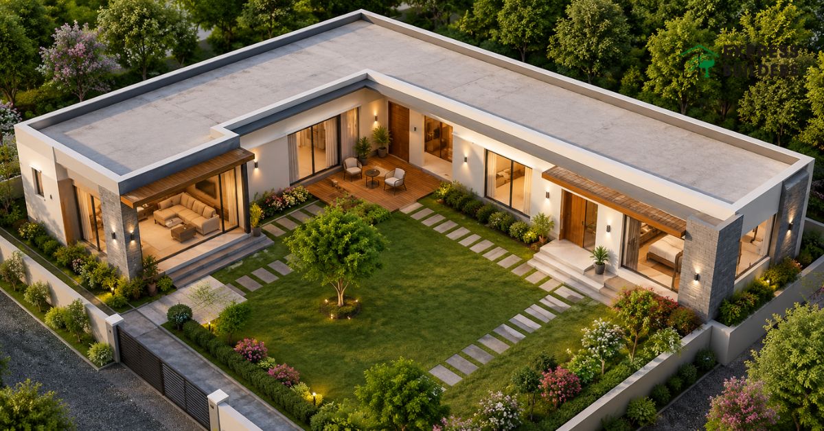 l shape home design
