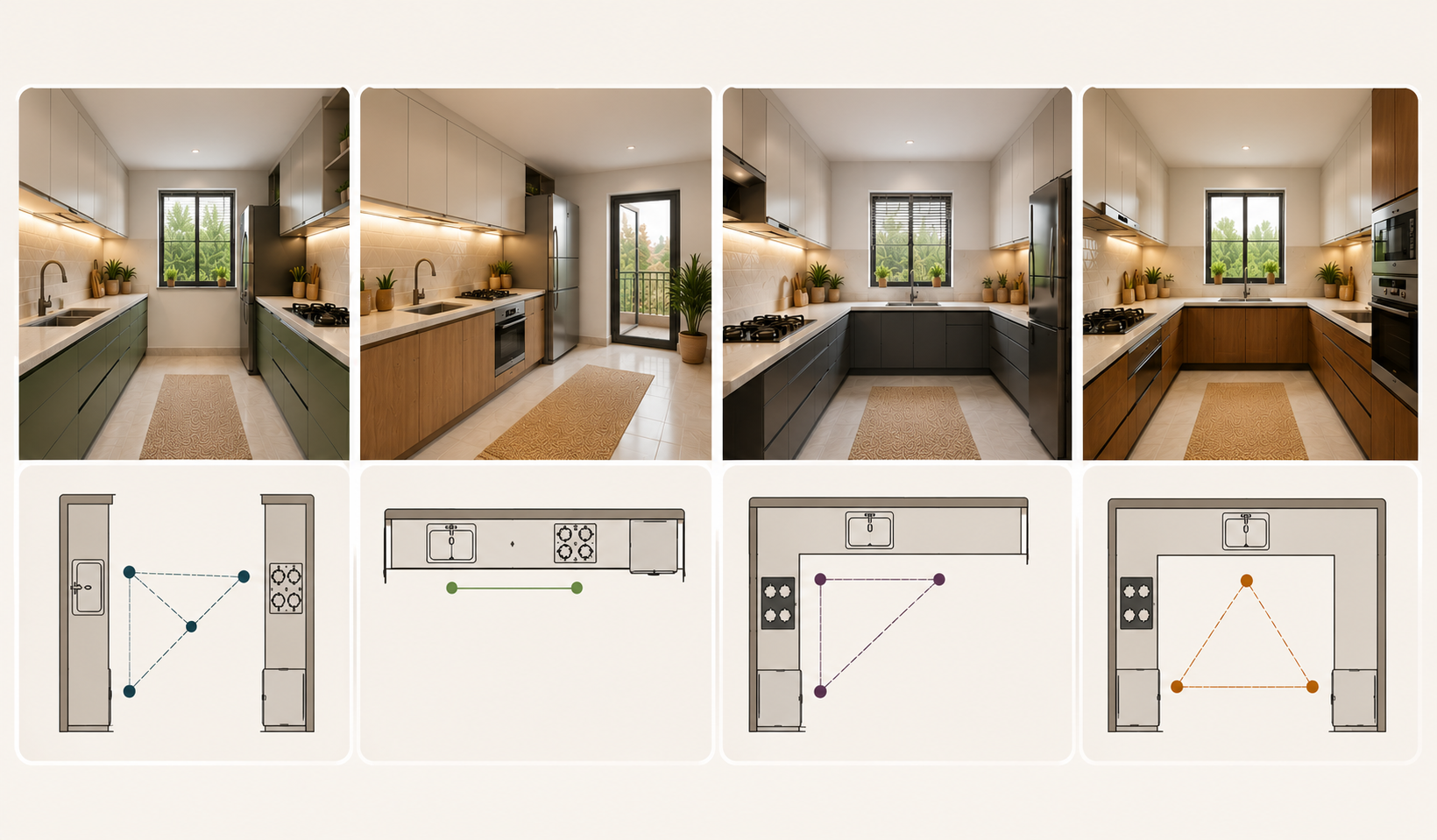 Parallel kitchen design