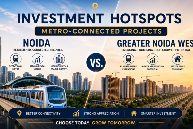 Investment Hotspots: Metro-Connected Projects in Noida vs. Greater Noida West