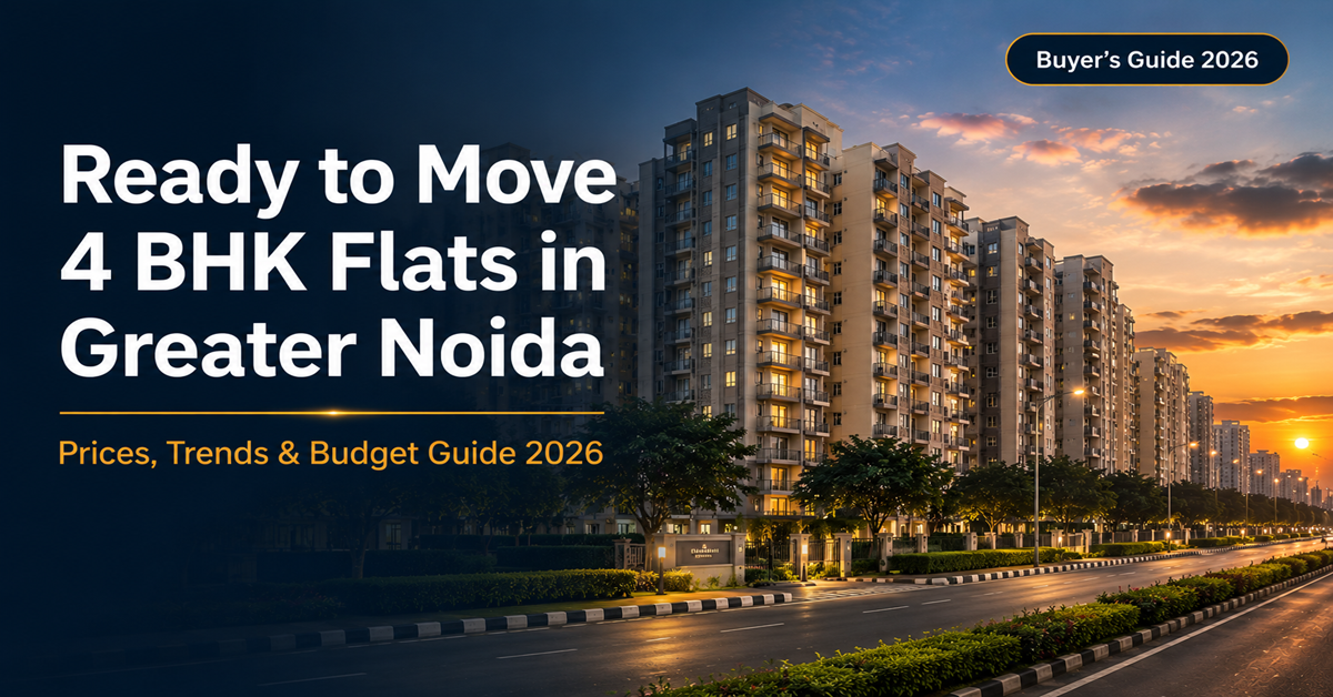 ready to move 4 bhk flats in greater noida- premium gated community at golden hour