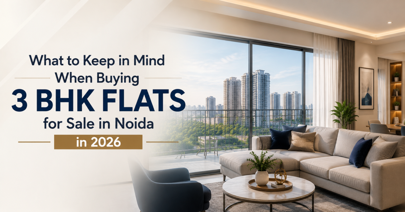 What to Keep in Mind When Buying 3 BHK Flats for Sale in Noida in 2026 – Modern apartment with premium living space