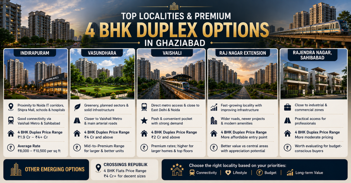 4 BHK Duplex Flats for Sale in Ghaziabad | Premium Homes