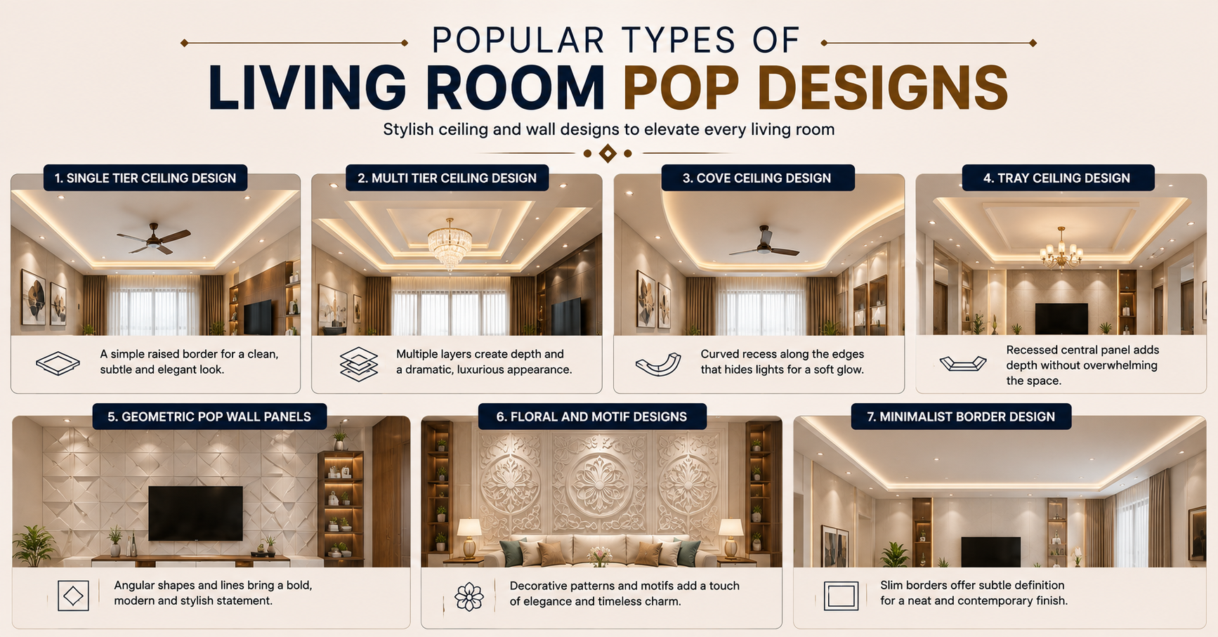 Living room pop design