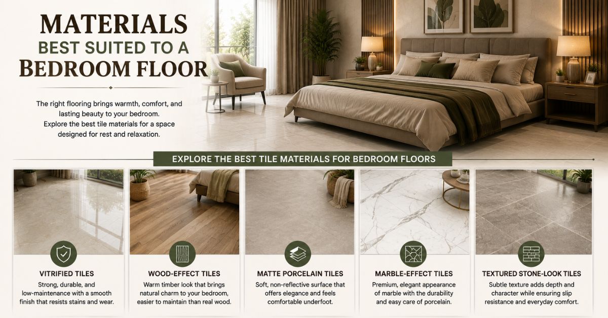 Bedroom floor tiles design