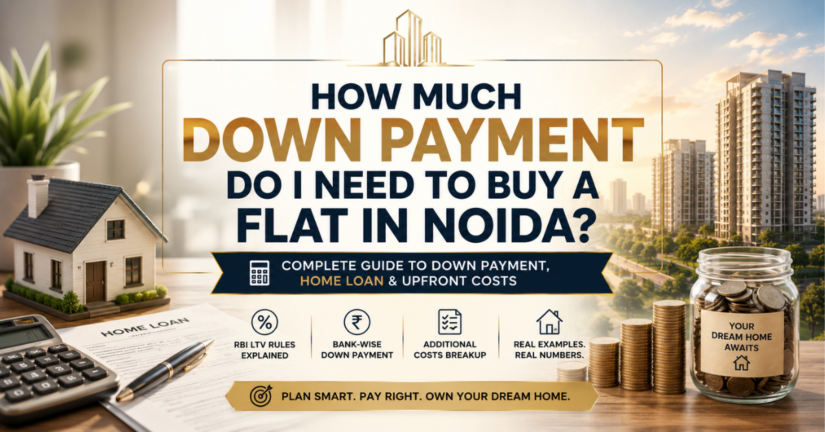 How Much Down Payment for Flat in Noida? Guide 2026