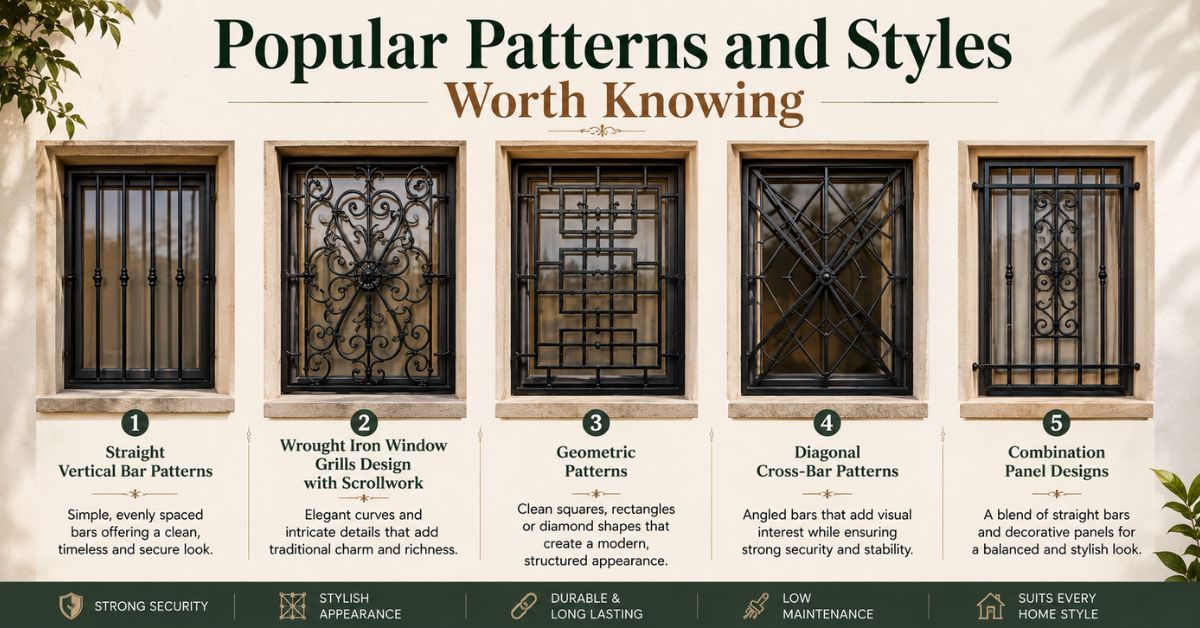 Iron window grill design