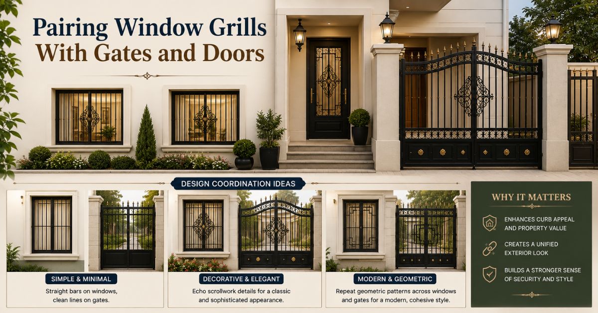 Iron window grill design