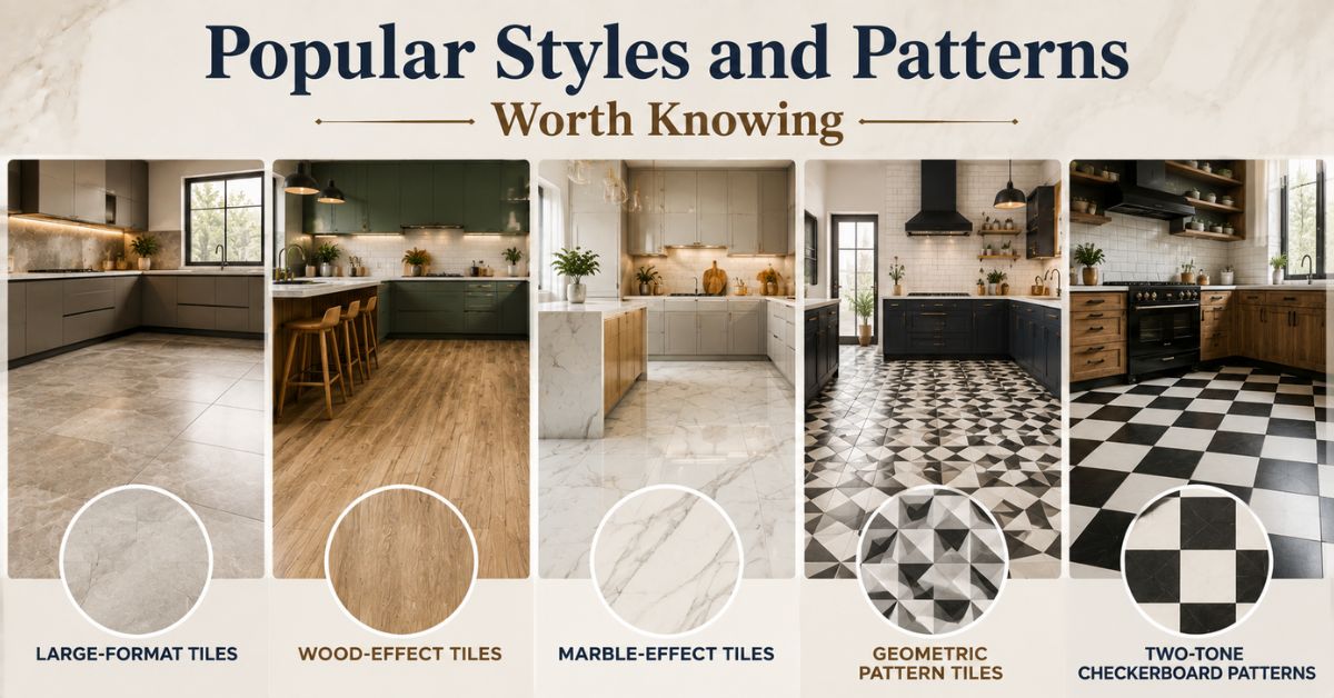 Kitchen floor tiles design