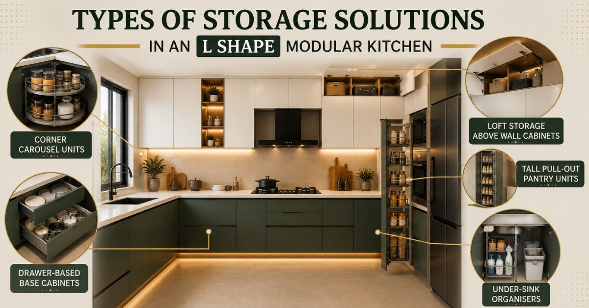 L Shape Modular Kitchen Design