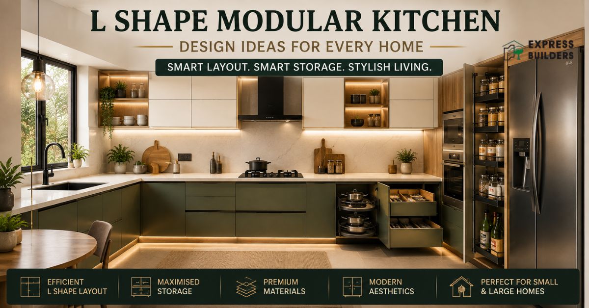 L Shape Modular Kitchen