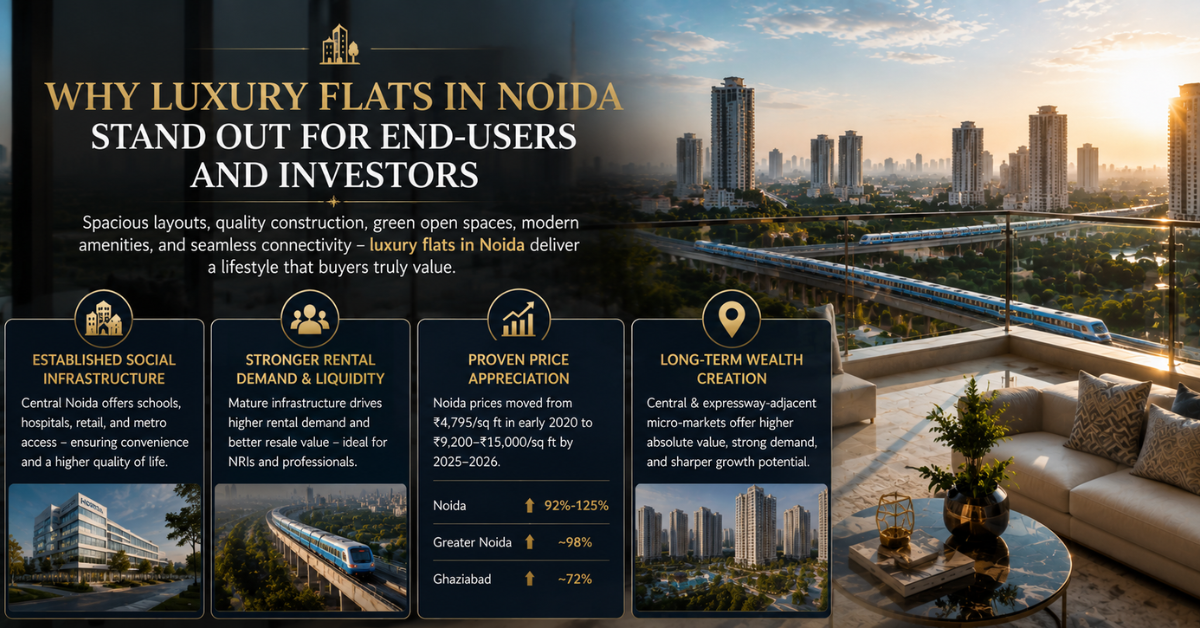Luxury Flats in Noida: Prices, Best Areas & Growth 2026