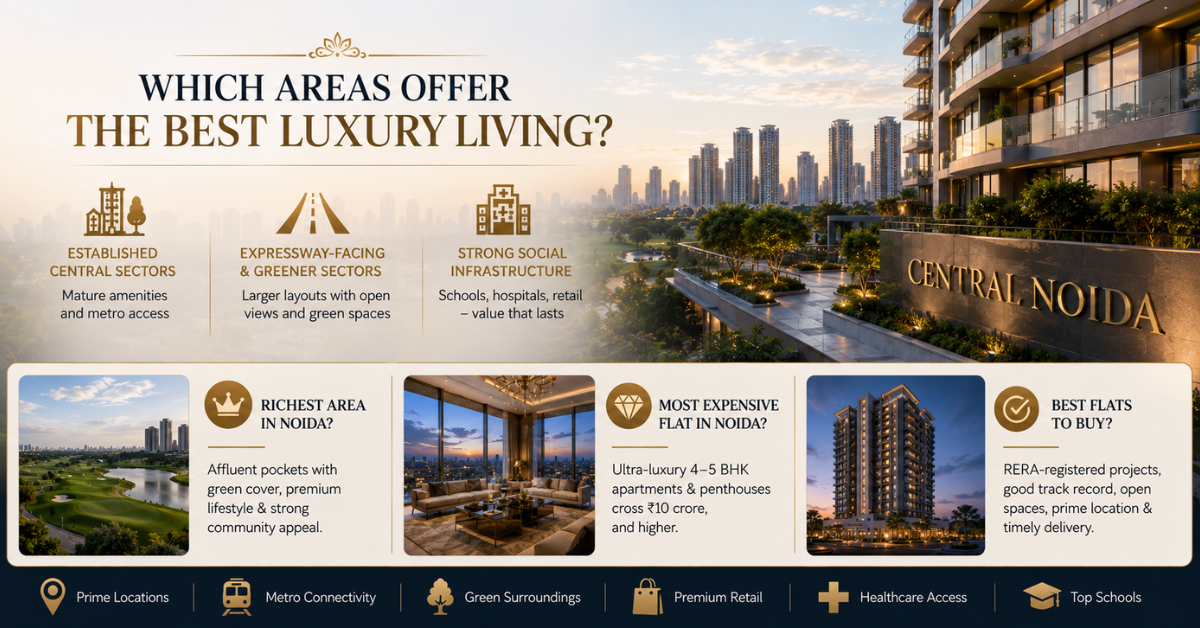 Luxury Flats in Noida: Prices, Best Areas & Growth 2026