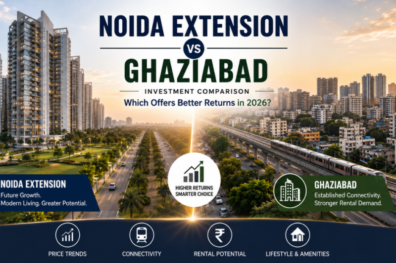 Noida Extension vs Ghaziabad Investment: Which Offers Better Returns in 2026?
