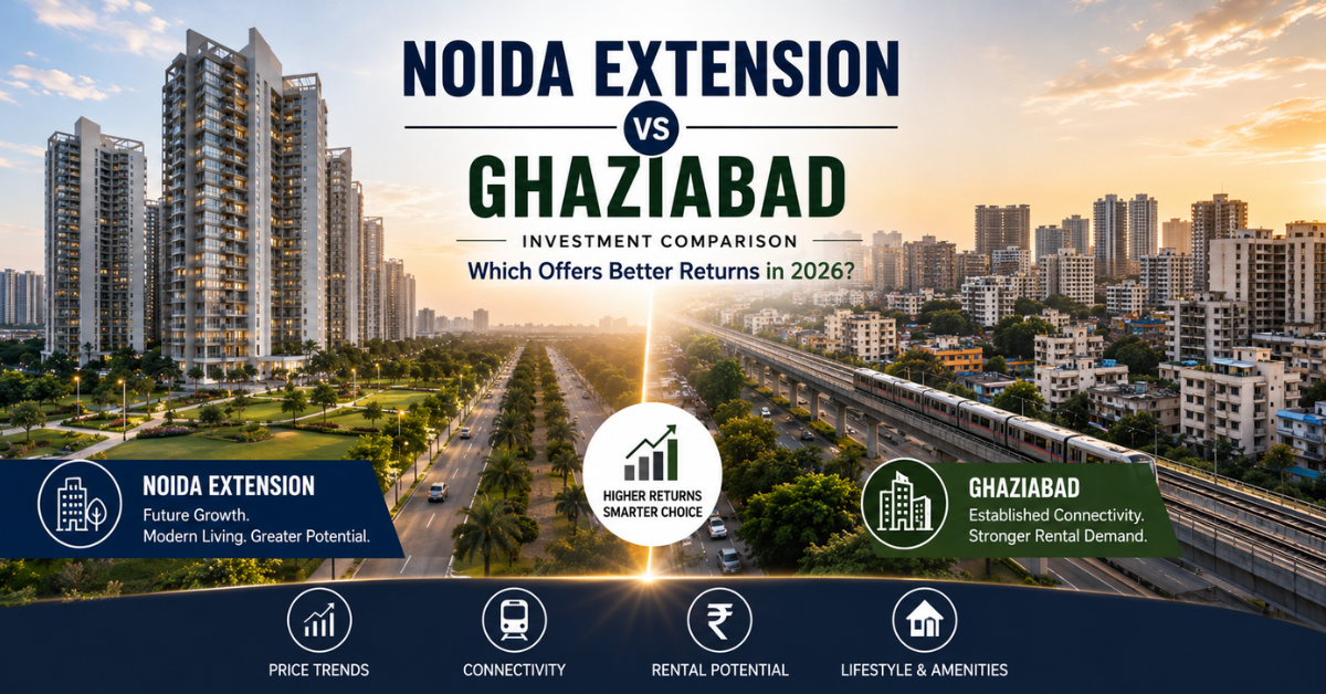 Noida Extension vs Ghaziabad Investment Guide 2026