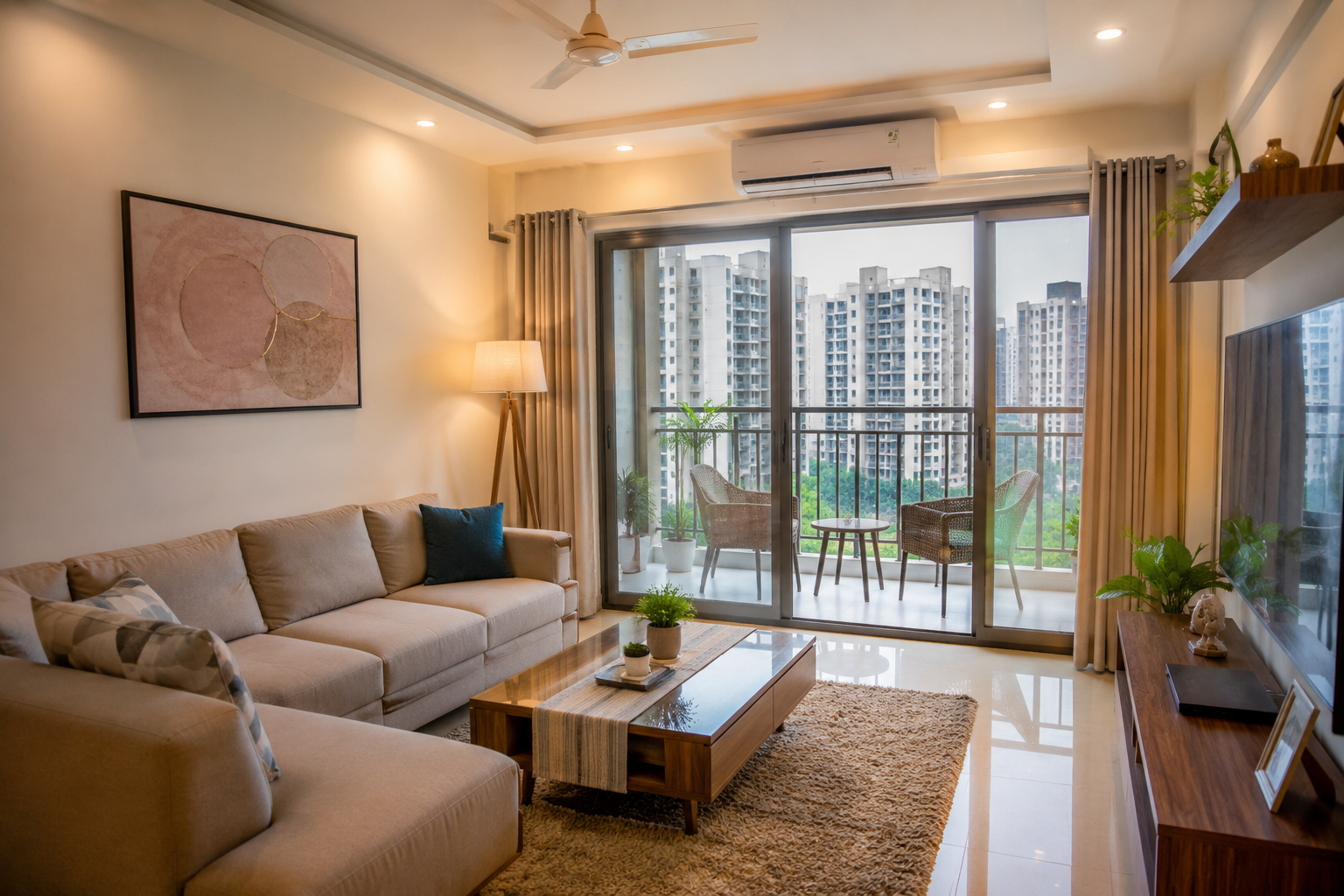 Interior of a residential apartment in Greater Noida