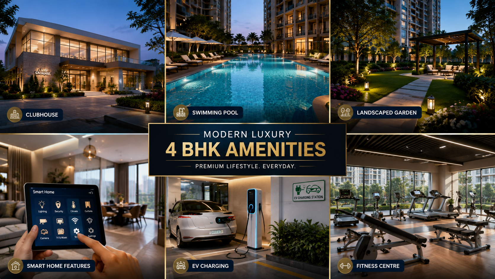 Luxury 4 BHK apartment amenities in Ghaziabad