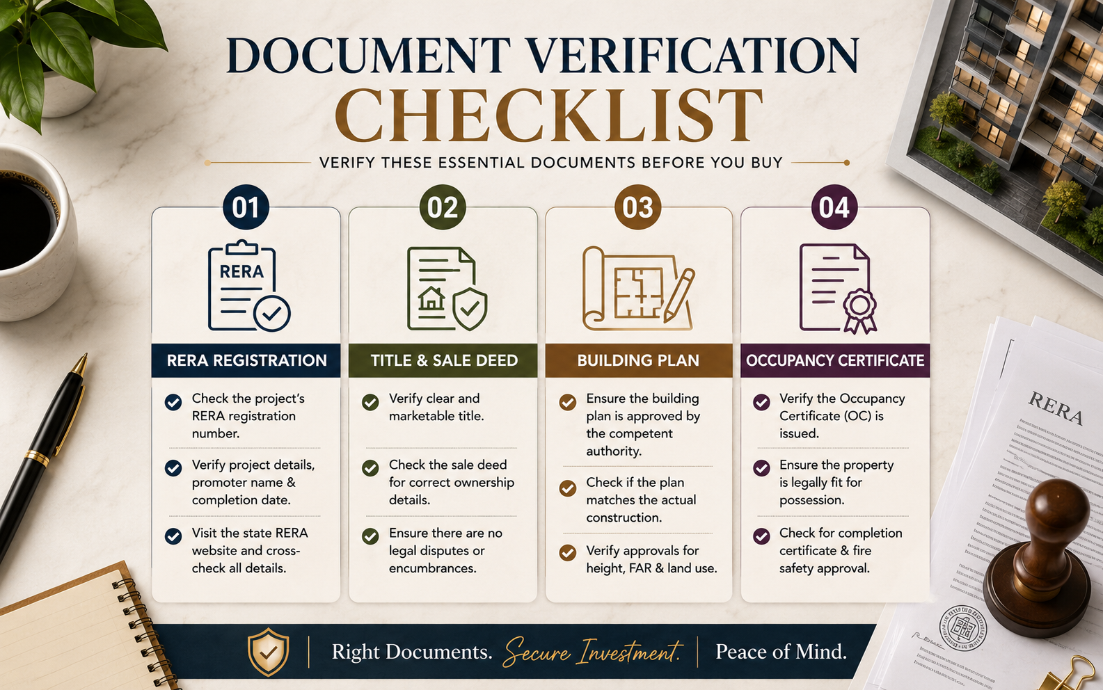 RERA and property document verification checklist for penthouse buyers