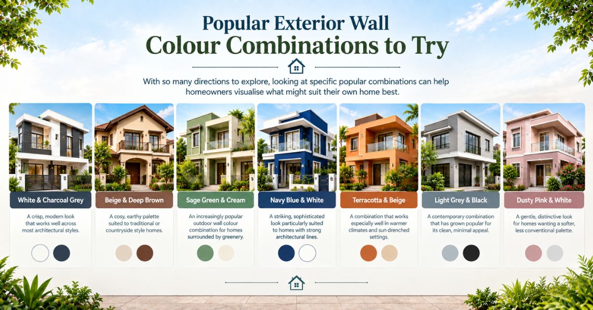 Exterior Wall Paint Colour Combination