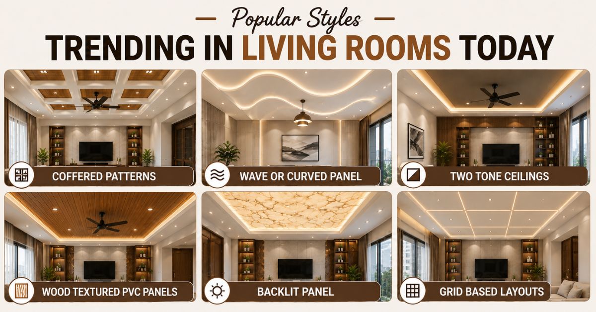 PVC Ceiling Designs for Living Room