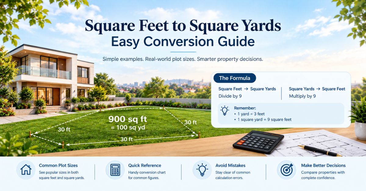Square Feet to Square Yards